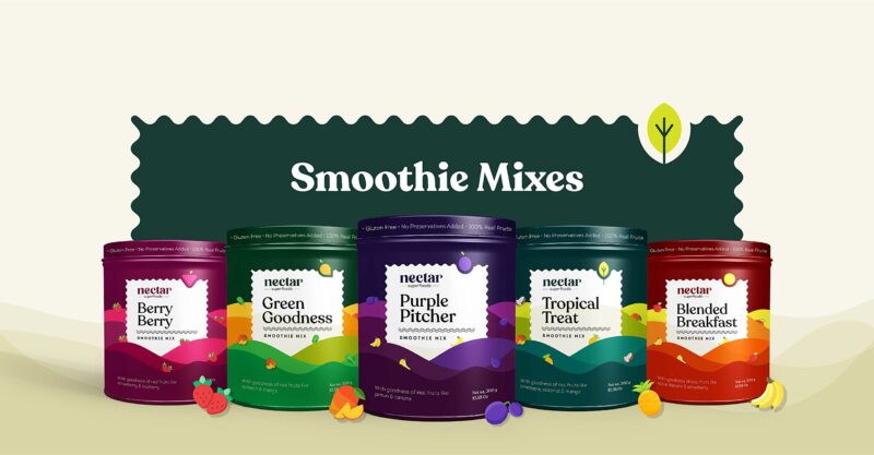 Nectar Superfoods Freeze Dried PURPLE PITCHER Smoothie Mix Powder | 20 Servings | 300 Gram Pack | Black Jamun & Banana | Healthy Shakes with 100% Natural Fruit- Veggies | No refined Sugar Added | No Preservatives | Vegan | Gluten Free | Convenient & Healt - Image 3