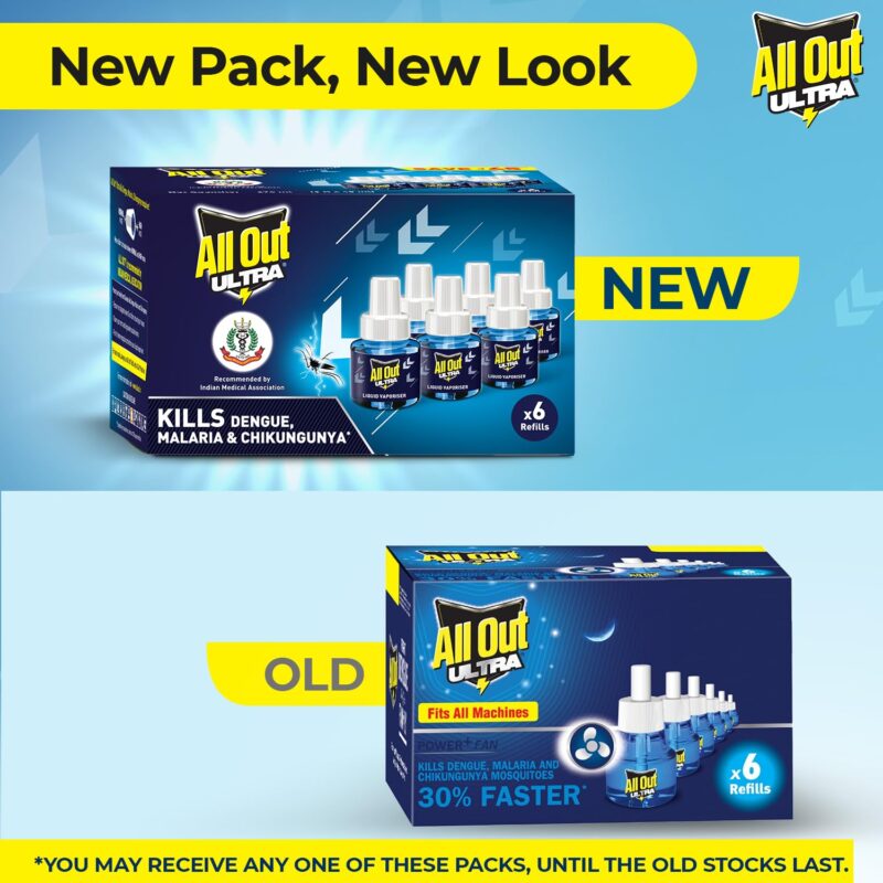 All Out Ultra Liquid Vaporizer, 6 Refills (45ml each) | Kills Dengue, Malaria & Chikungunya Spreading Mosquitoes| India's Only Mosquito Killer Brand Recommended by Indian Medical Association - Image 6