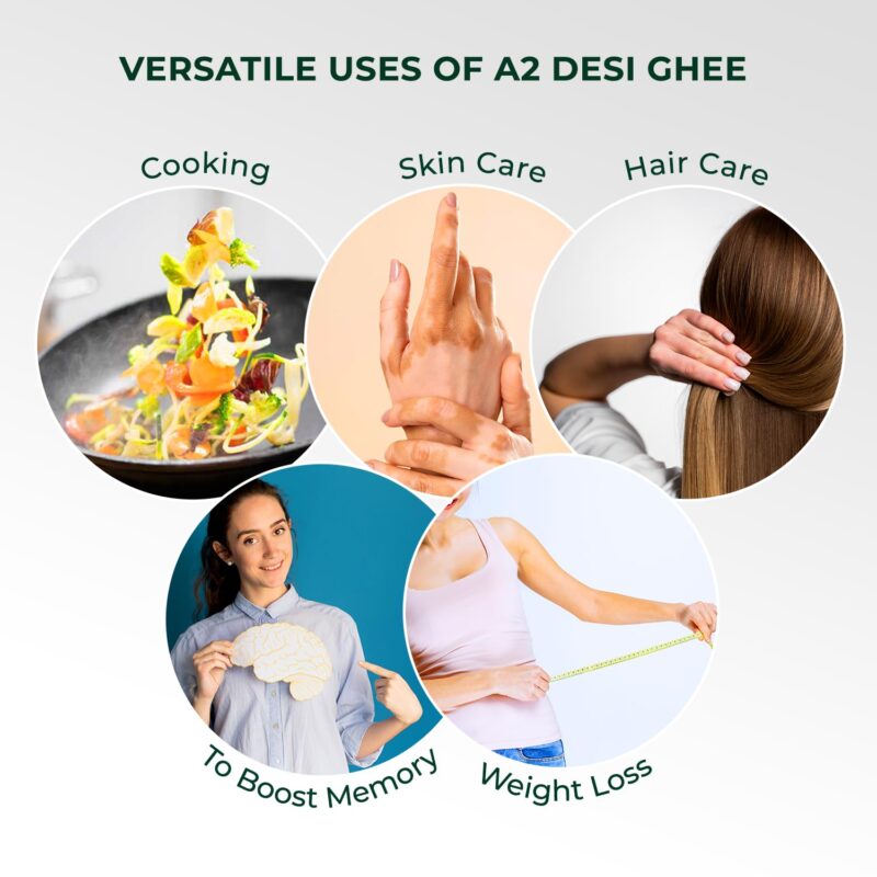 Organic Mandya Premium A2 Desi Ghee 700 ml | Pure, Natural & Health | Forest Grazed, Stress Free Cattle | Ethically Sourced | Glass Jar 700 ml - Image 3