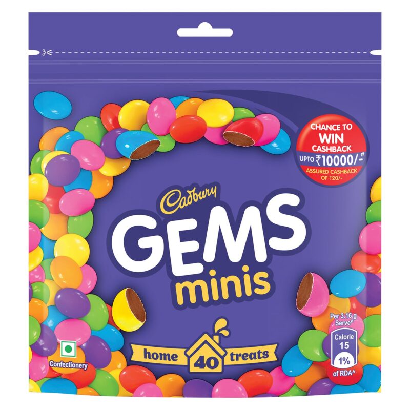 10x Cadbury Gems Chocolate Home Treats , Pack of 10 (126.4 g each)