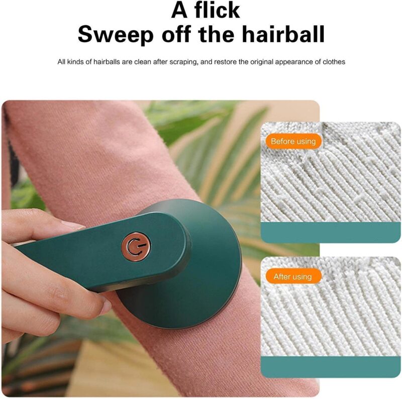JICOOT Fabric Shaver, Electric Lint Remover, USB Rechargeable Fabric Defuzzer, Reusable Cordless Sweater Shaver can be Used Anywhere, Bobling Remover for Clothes, Wool Pilling Lint Remover. - Image 5