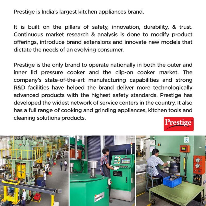 Prestige Svachh Deluxe Alpha Mini Pressure Handi,With Deep Lid For Spillage Control,3 Liter,Stainless Steel,Silver,Outer Lid - Image 2