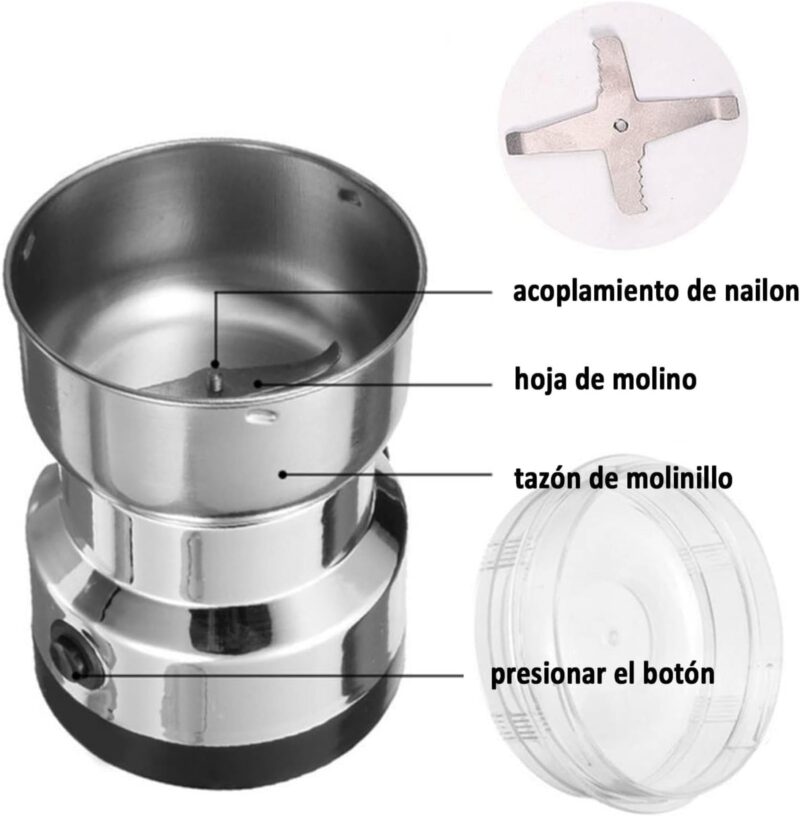 Ketzshop Stainless Steel Nima Mixer Grinder Multifunctional Grinder Electric Mini Nima Blender Miksi Grinder Baby Food Grinder Coffee Grinder Chutney Grinder Masala Grinder Spice Grinder - Image 3