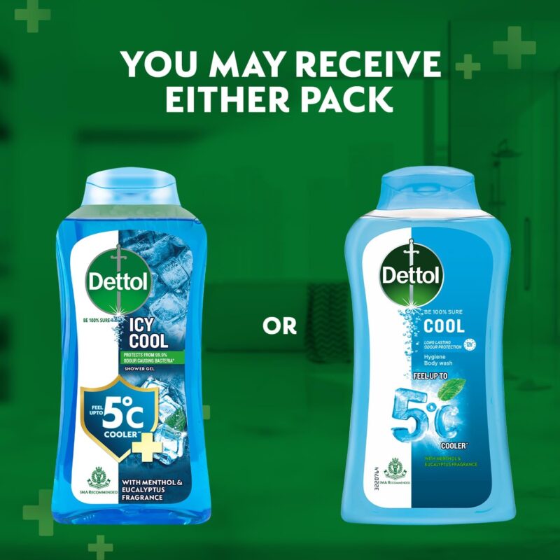 Dettol Body Wash and Shower Gel for Women and Men, Cool (Pack of 3 - 250ml each) | Soap-Free Bodywash | 12h Complete Odour Protection - Image 3