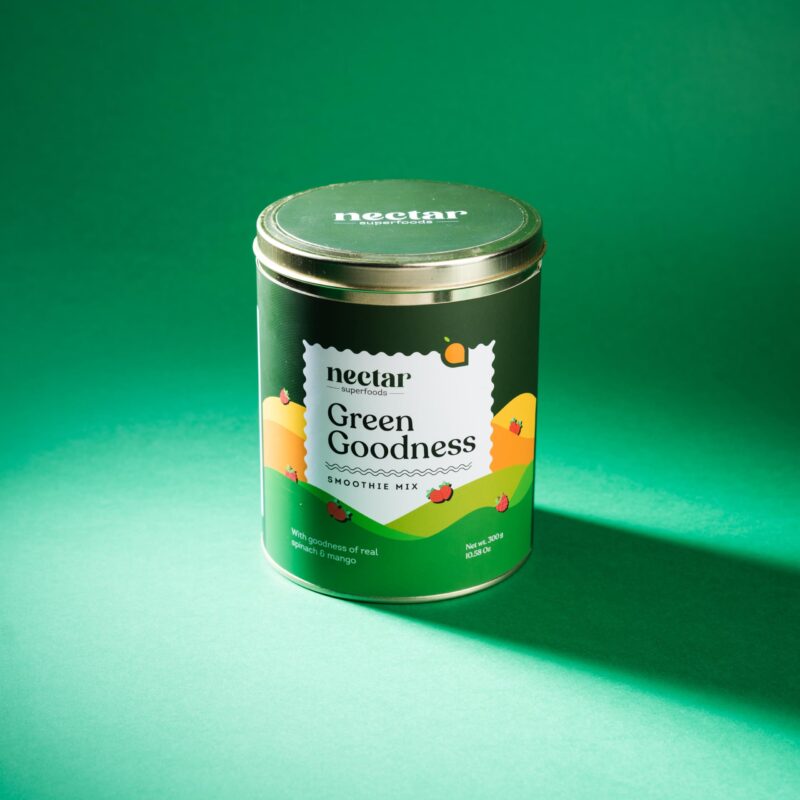 Nectar Superfoods Freeze Dried GREEN GOODNESS Smoothie Mix Powder | 20 Servings | 300 Gram Pack | Mango & Spinach | Healthy Shakes with 100% Natural Fruit- Veggies | No refined Sugar Added | No Preservatives | Vegan | Gluten Free | Convenient & Healthy Sn - Image 7