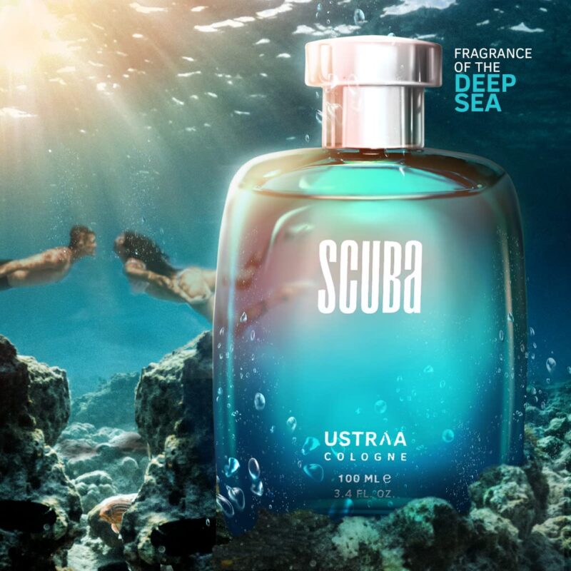 Ustraa Scuba Cologne - 100ml - Perfume for Men | With lively, spicy and deep aquatic notes | Ideal for day occasions | Long-lasting fragrance with no gas - Image 7