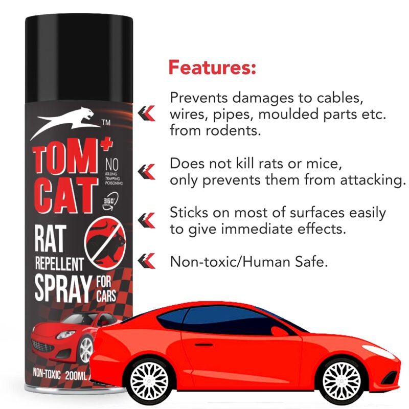 Shadow Securitronics Tom CAT No Entry Rat Repellent Spray for Cars Highly Effective with and Lasts 1 Year Leak Free Easy to Spray Nozzle 1st time in India (1) - Image 9