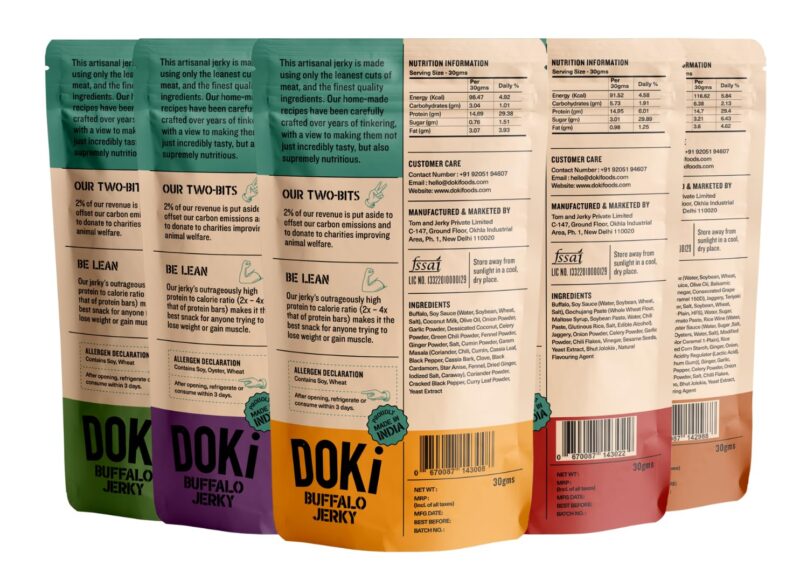 DOKi Buffalo Jerky for Humans (5 Flavours) (High Protein, Low Calorie, All-Natural, Gluten Free, Ready-to-eat meat)) - Image 9