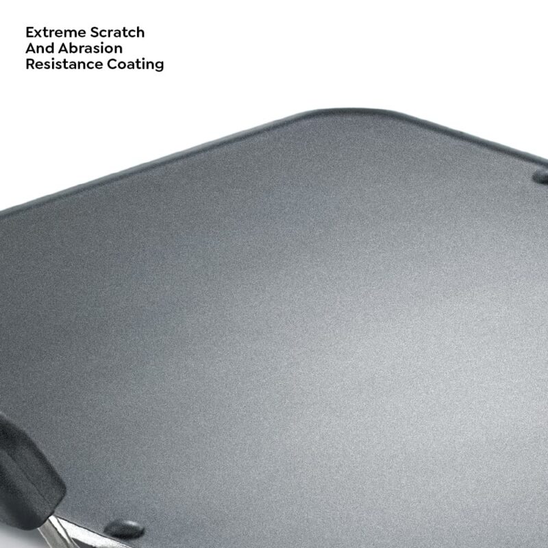 Prestige Aluminium Omega Select Plus Residue Free Non-Stick Heavy Gauge Square Tawa, 30 cm, Black - Image 3