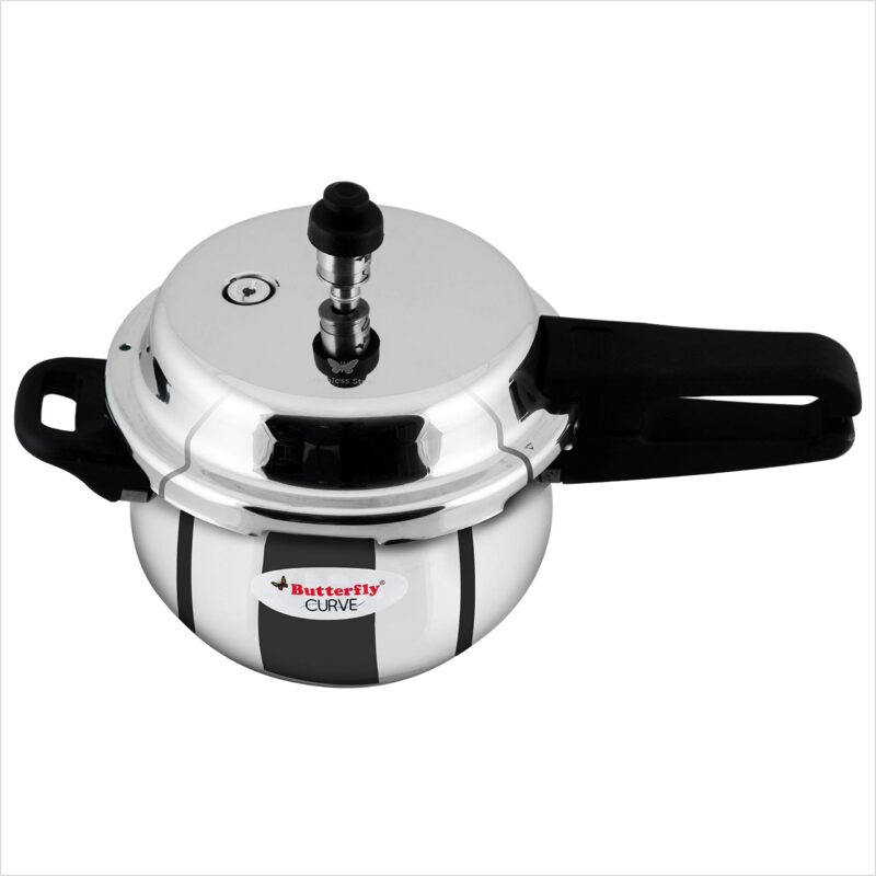 Butterfly Curve 3 Litres Pressure Cooker | Outer Lid Quality Stainless Steel | Induction and Gas Stove Compatible | ISI Certified | 5 Years Manufacturer's Warranty | Silver - Image 7