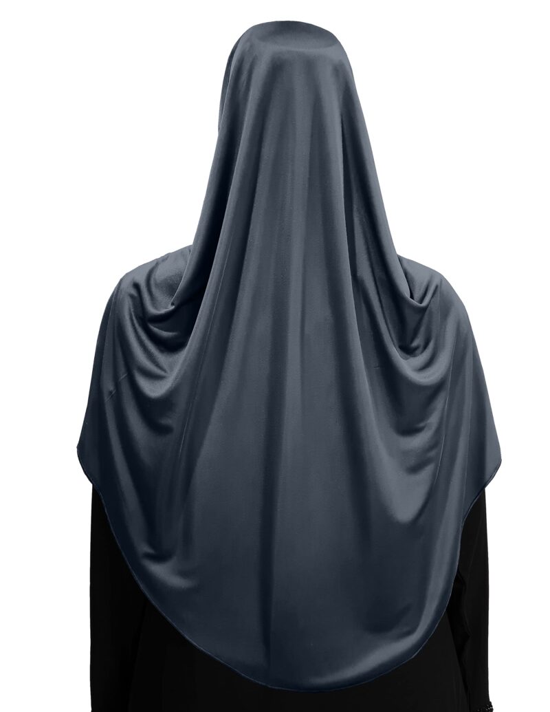 Mehar HIJAB'S MUSLIM MODEST WOMEN'S FRILLED STYLISH HIJAB FAEEZAH (Grey, X-Large) - Image 5
