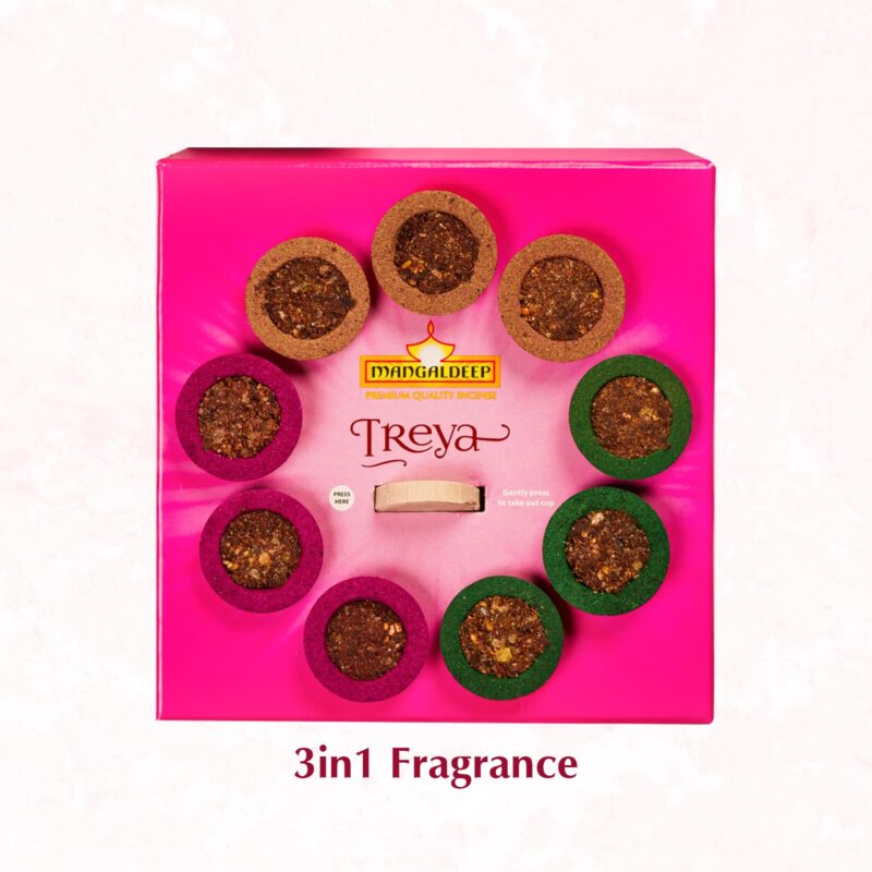 Mangaldeep Treya Power of 3in1 Sambrani Cups - 9 Cups - Image 3