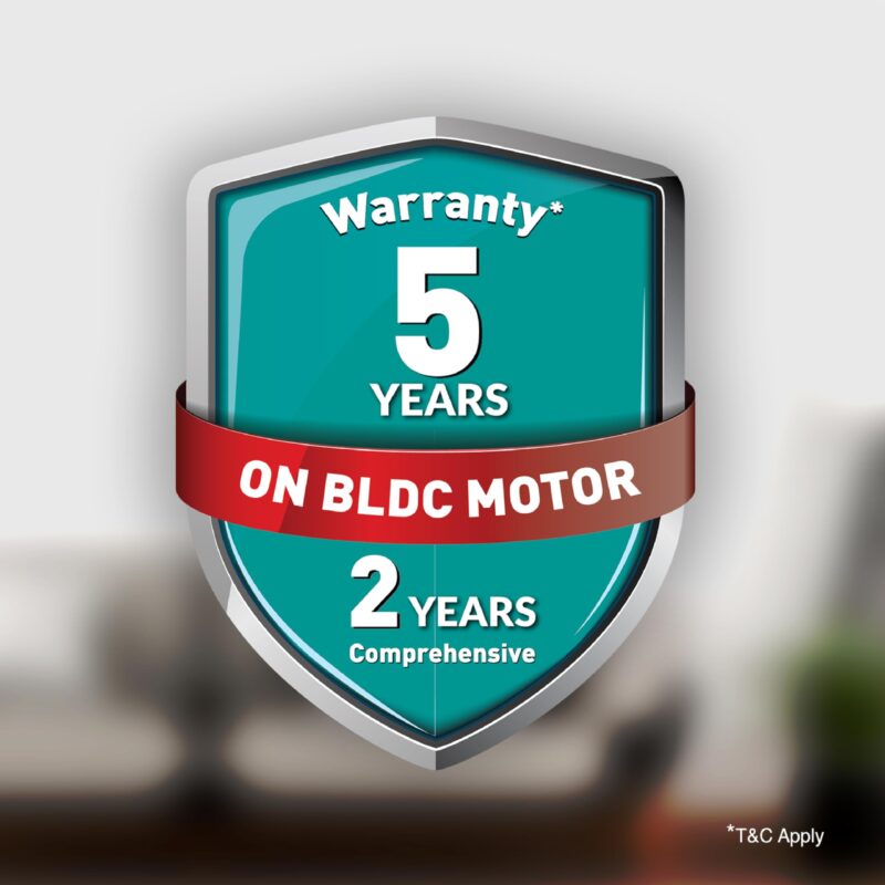 KUHL Arctis A1 600 mm BLDC 65% Power Saving BLDC Ceiling Fan With Remote | BEE 5 Star Rated & ISI Marked | High Air Flow | 5 Year Warranty on Motor | White - Image 8