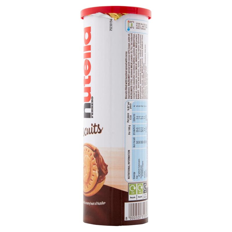 Nutella Biscuits Tube Filed Inside With Nutella Chocolate 166g - Image 2