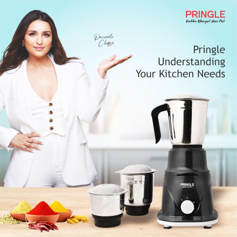 Pringle Crest Dlx 750 Watt Juicer Mixer Grinder with 3 Jars for Grinding, Mixing, Juicing with Powerful Motor | 1 Year Warranty | (Crest Dlx-Black) - Image 3