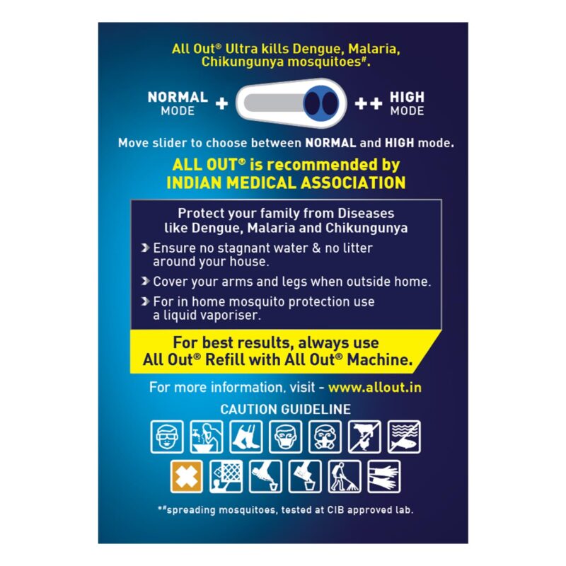 All Out Ultra Liquid Vaporizer, Machine + 3 Refills (45ml each) | Kills Dengue, Malaria & Chikungunya Spreading Mosquitoes| India's Only Mosquito Killer Brand Recommended by Indian Medical Association - Image 3