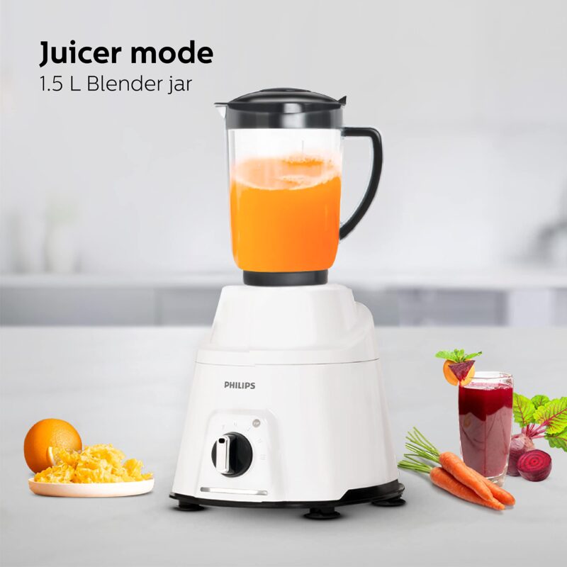 PHILIPS Mixer Grinder 750 Watt, 3 in 1 (Mixer Grinder + Juicer + Food Processor) 4 Jar (HL7763/00) - Image 5