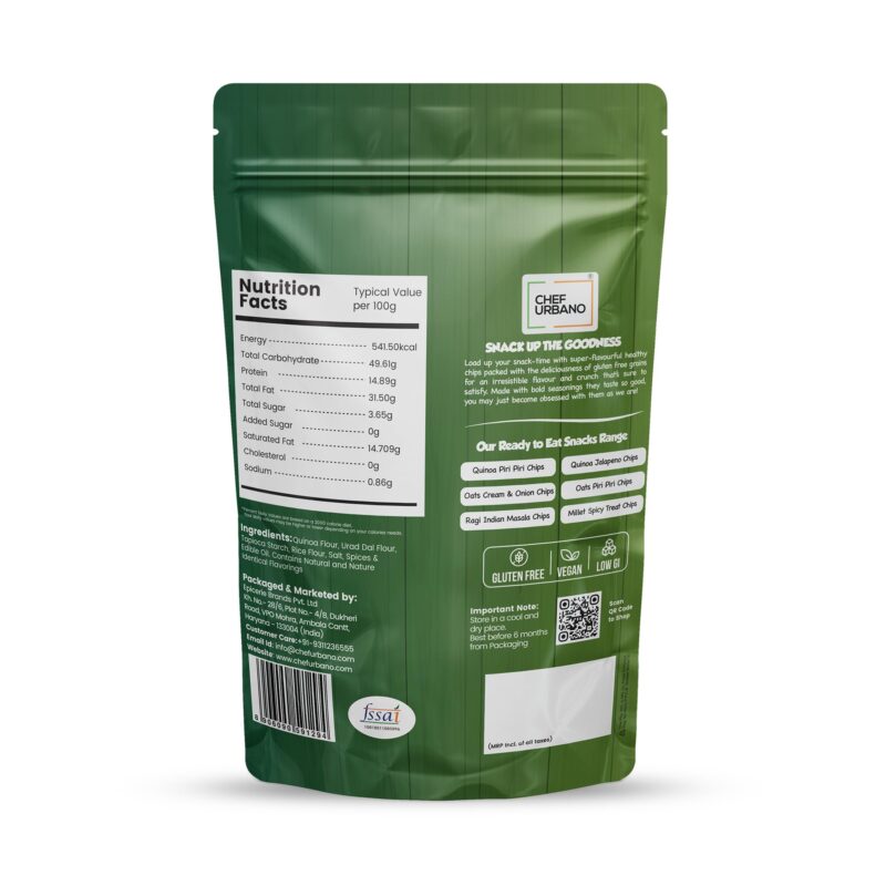 15x Chef Urbano Quinoa Chips Jalapeno - 85g each - Pack of 15 - Image 5