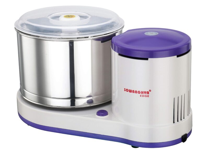 SOWBAGHYA Edge Wet Grinder 2 Litre -Blue Voilet Tabletop Design, Stainless Steel Drum, Compact & Silent - Powerful Motor, Idli Dosa Batter Machine for Home, 2 Yr Warranty, 1440 RPM - Image 5