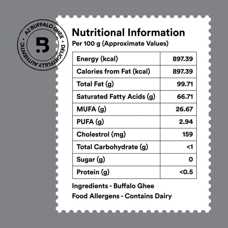 Barosi Premium Buffalo Ghee 500 Ml | Vedic Bilona Method | Churned From Curd | Pure & Natural | Farm Made In Small Batches | Glass Jar Packing - Image 3