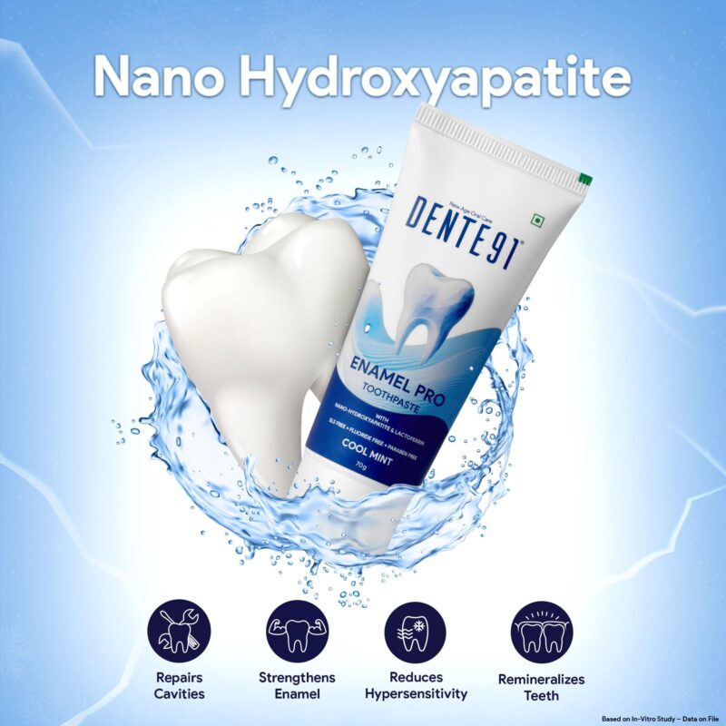 Dente91 Enamel Pro Toothpaste| Sensitivity Relief | Repairs Cavities | Fights Gum Disease | Reduces Bad Breath | Strengthens Enamel | SLS Free | Fluoride Free | Paraben Free | Pack of 1, 1 X 70g - Image 4