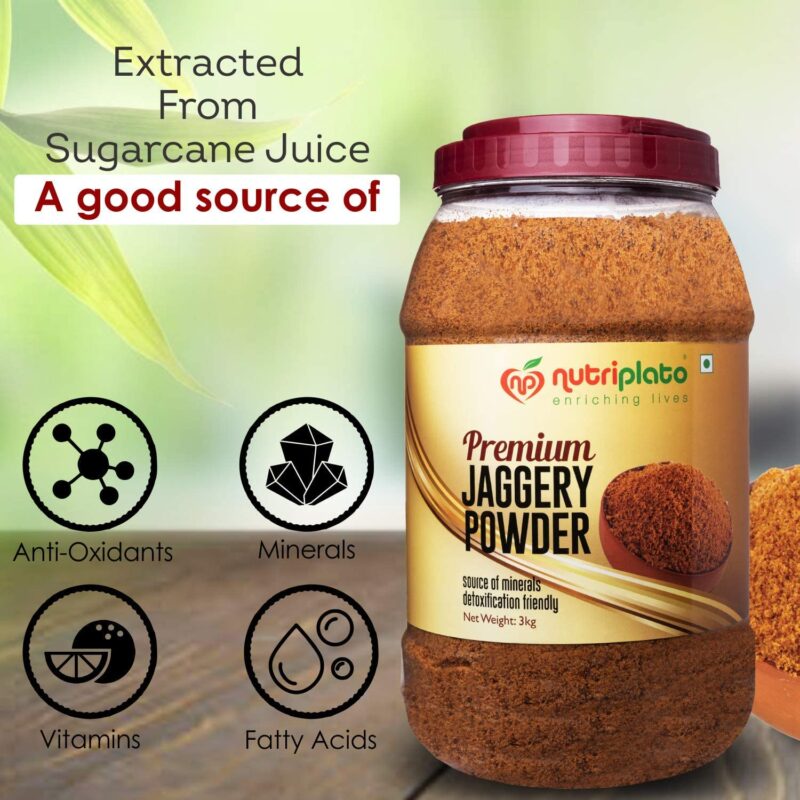Nutriplato Jaggery | Gur Powder Premium Jar, 3 Kg - Image 6