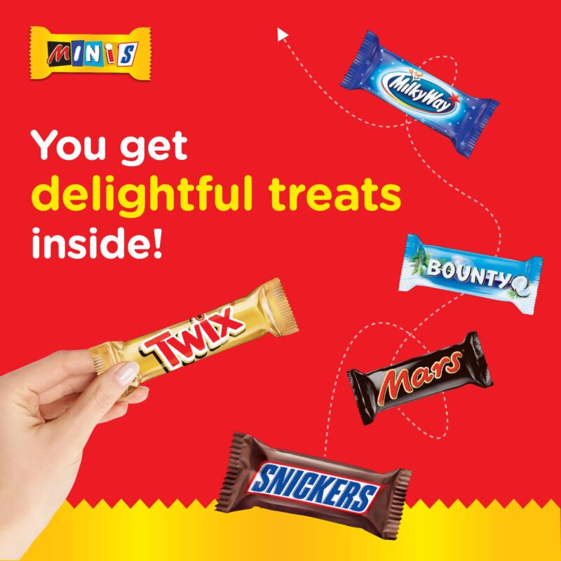 Mars Minis Assorted Chocolate Bar Pouch, 500 Gram, Orange & White - Image 6