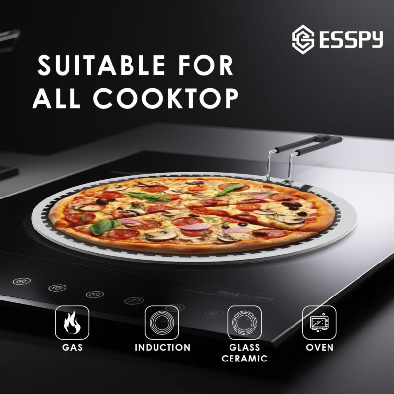 Esspy Triply Stainless Steel 10inch/26cm Tawa for Roti | Dosa Tawa | Paratha/Chapathi Tawa | Induction Friendly | Non-Stick | Metal Spoon Friendly | Honeycomb Pattern | Riveted Cool Touch Handle - Image 7