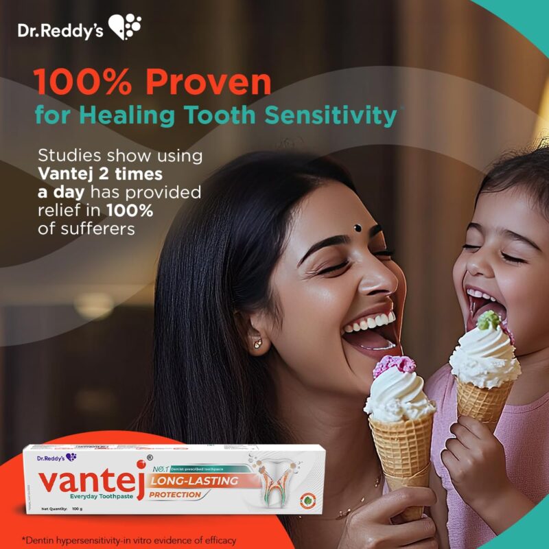 Vantej Tooth Sensitivity Toothpaste - 100g, White - Image 4