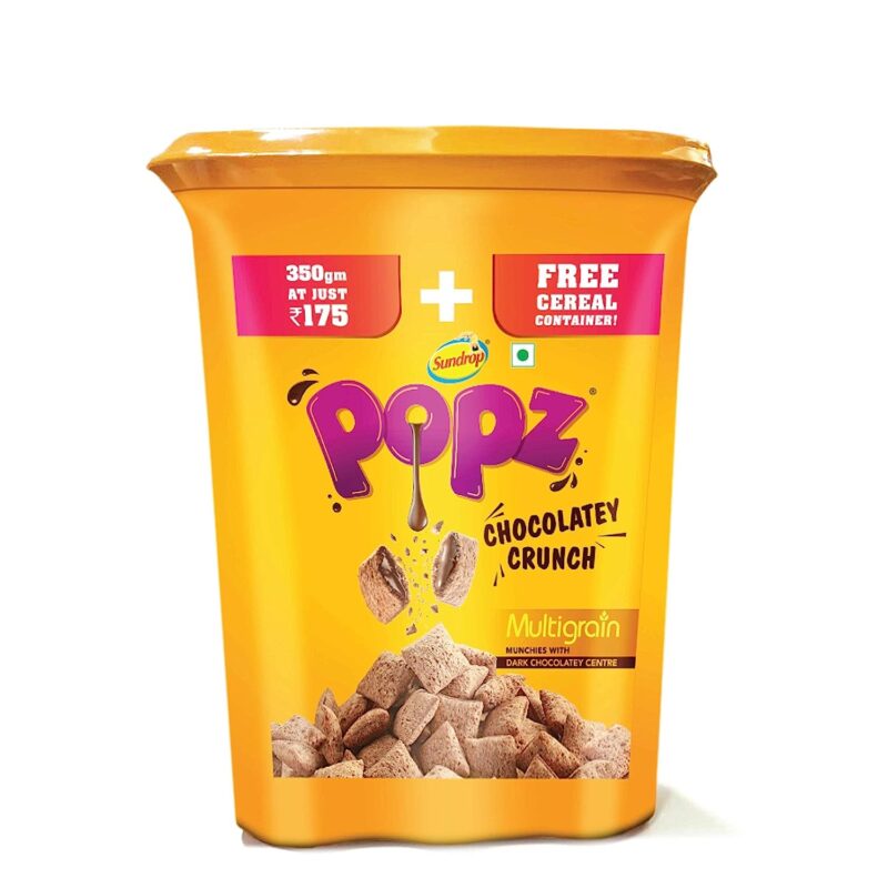 Sundrop Popz Multigrain Munchies - With Dark Chocolatey Centre, Chocolaty Crunch, 350g