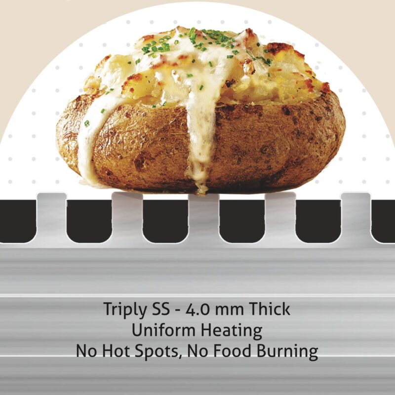 Alda Nero Tri-Ply Stainless Steel Non-Stick Crepe Pan 30 cm - Image 4