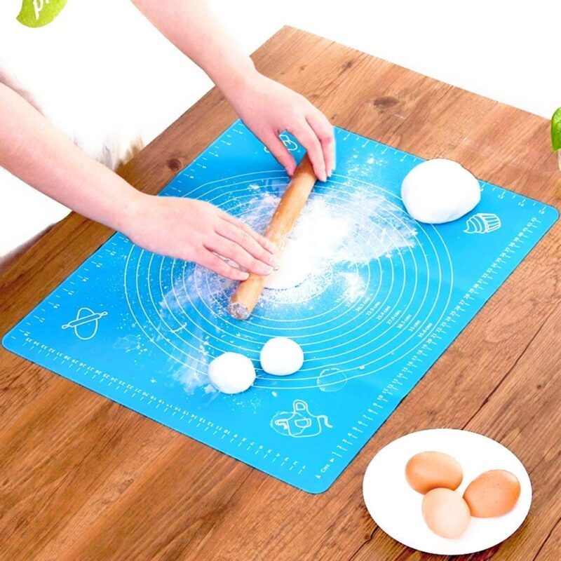 Carrot - Silicone Baking Mat Silicone Chapati Atta Kneading Mat Non-Stick Fondant Rolling Mat Stretchable for Kitchen Roti Chapati (Baking Mat 50 * 40 cm) (Color May Vary, 1) - Image 7