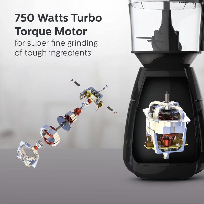 PHILIPS Mixer Grinder + Food Processor, 3-in-1 750 Watt (Mixer Grinder for home + Juicer + Food Processor) 4 Jar, (HL7707/01) - Image 8