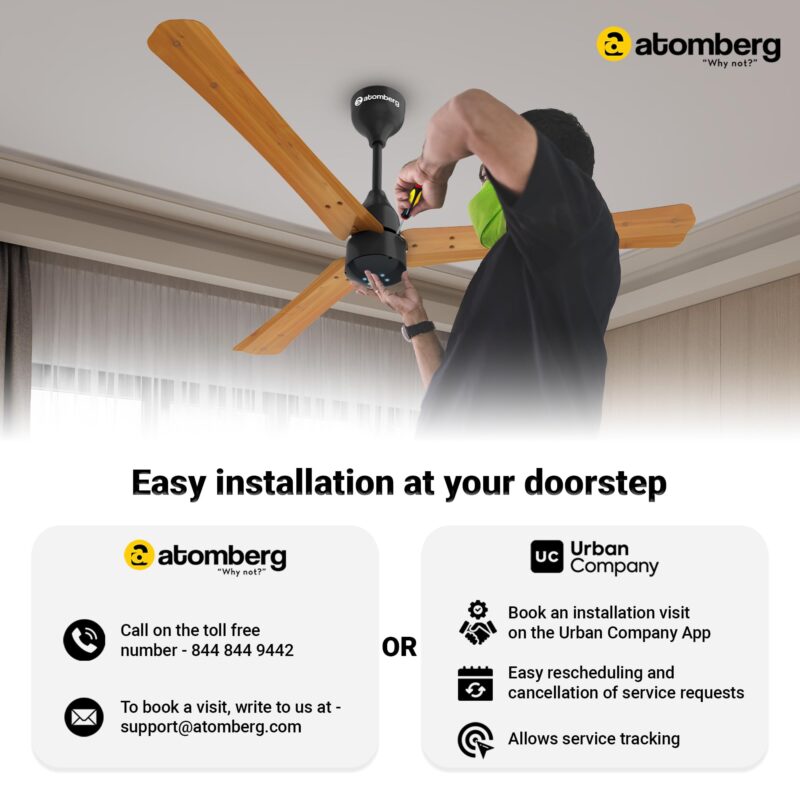 atomberg Renesa 600mm BLDC Ceiling Fan with Remote Control | BEE 5 star Rated Energy Efficient Ceiling Fan | High Air Delivery with LED Indicators | 2+1 Year Warranty (Gloss White) - Image 2