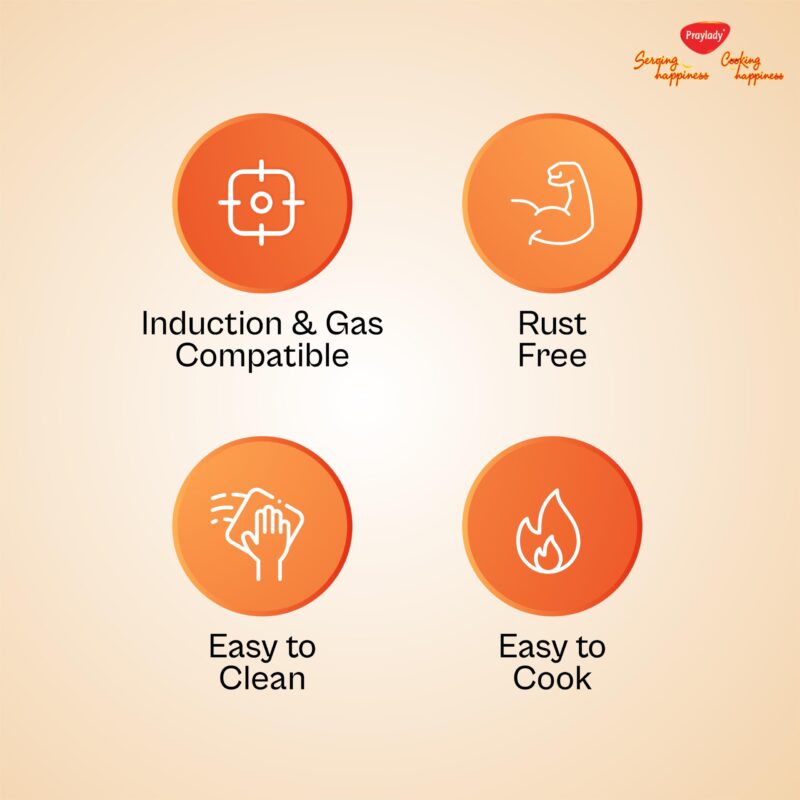 Praylady 3ply base 16 idly cooker with 4 plates - durable, even heating, Stay cool handles, perfect for fluffy idlis/Sandhwich bottom/induction base - Image 4