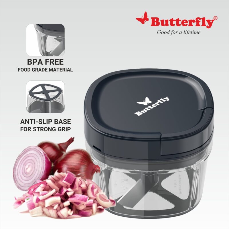 Butterfly Hero 500W Mixer Grinder And Vegetable Chopper, Grey - 500 Watts - Image 4