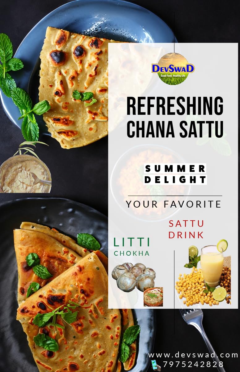 DevSwad Pure Bihari Chana Sattu|Traditional Way of Preparation|Freshly Roasted Bengal Gram|Super Food|High in Protein (930 g|No Preservatives - Image 6