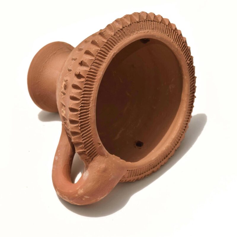 Pure Source India Natural Clay Desi Handmade Dhoop Loban Dani/Dhuni Burner Holder/Pot Stand for Puja/Hawan/Dhuni (Shop/Office/Room/Gardan etc.) (4 Inch Size 100% Pure Mitti) - Image 5