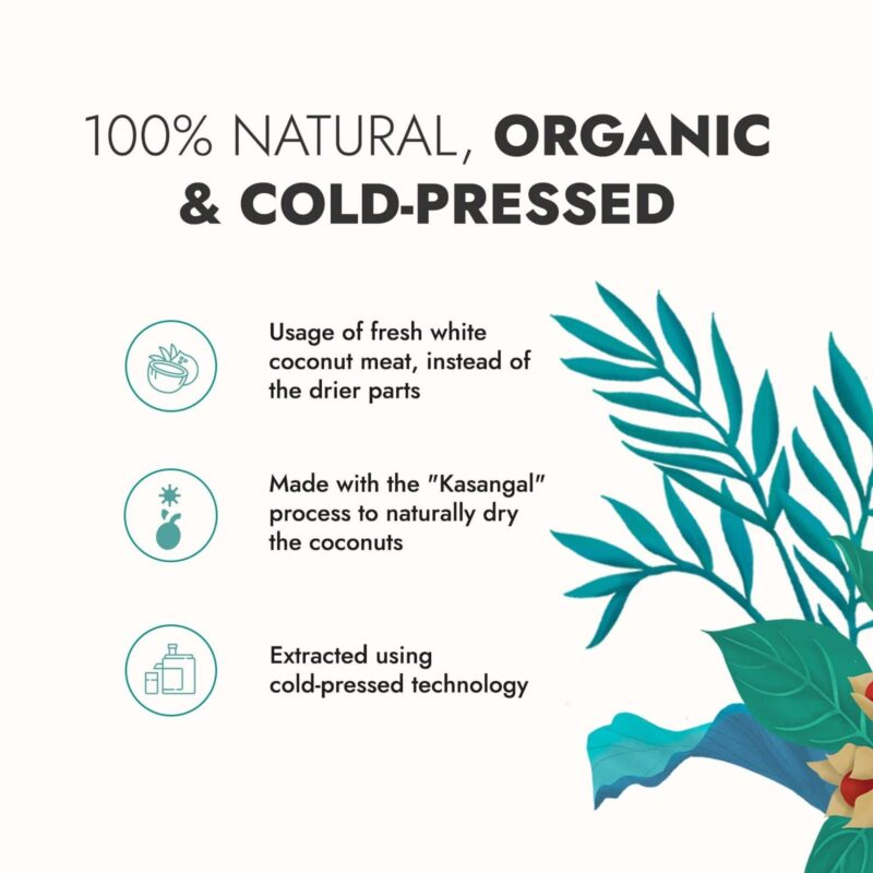 Kapiva Virgin Cold-Pressed Coconut Oil 500ml | 100% Pure, Unrefined, Organic & Edible | For Cooking, Skin & Baby Care, Oil Pulling | Coconut Oil For Hair | Keto Friendly - Image 6