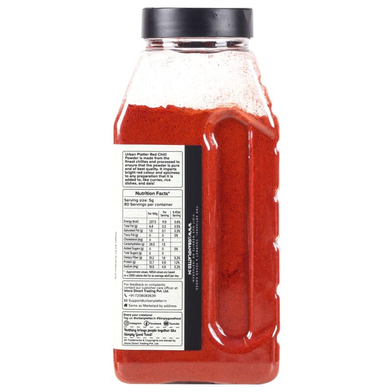 Urban Platter Kashmiri Red Chilli Powder, 400g | Medium Hot | Aromatic | Additive Free - Image 6