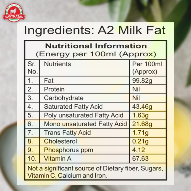 Gavyratan Pathmeda A2 Desi Cow Bilona Ghee - Natural Flavour, 1 liter, Bi-Directionally Churned, Traditional Vedic Process, High Smoke Point, Made by Rural Communities - Image 5