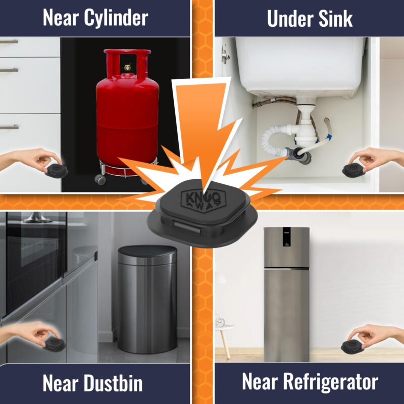 KNOQ AWAY Cockroach Bait, Alternative to Anti Roach Gel, Cockroach Paste, Cockroach Gel, Cockroach Pellet/Powder & Cockroach Spray. Cockroach Repellant for Home,Kitchen, & Hotels (Pack of 6 Baits) - Image 6