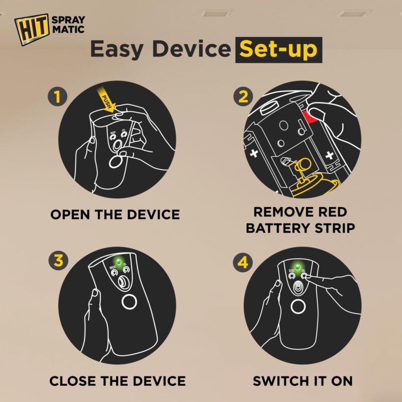 HIT Spray Matic Mosquito Repellent Dispenser Machine + 1 Refill | Automatic Spraying Every 2 hours for Total 6 hours | 12hrs Mosquito Protection | Refill Lasts Up to 2 Months - Image 3