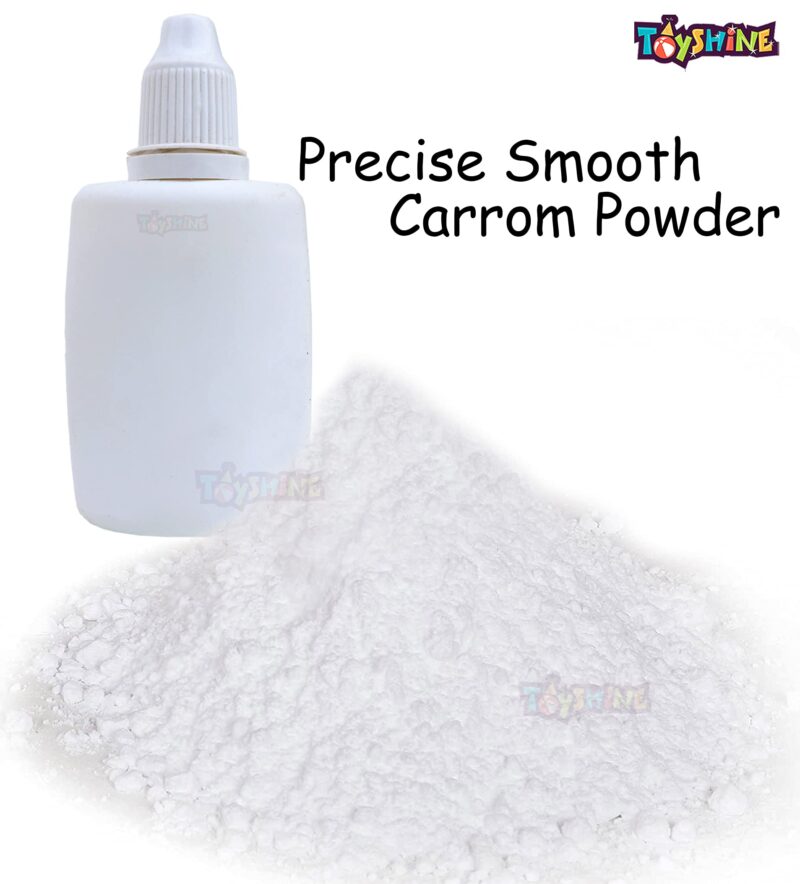 Toyshine Carrom Playing Coins and Powder for kids and adult| 24 Wooden Coins | 1 Striker | 1 Urea Powder SSTP,Multicolor - Image 2