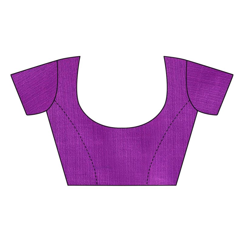 Tarshika Women's Art Silk Printed Saree With Blouse Piece(KORA PINK_Free Size) - Image 2