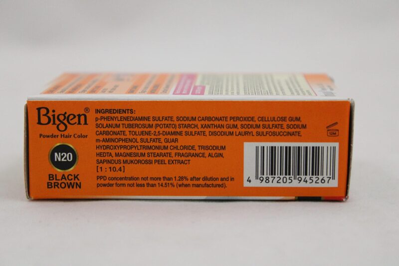 Bigen Powder Hair Color, Black Brown N20 (6g) - Image 3