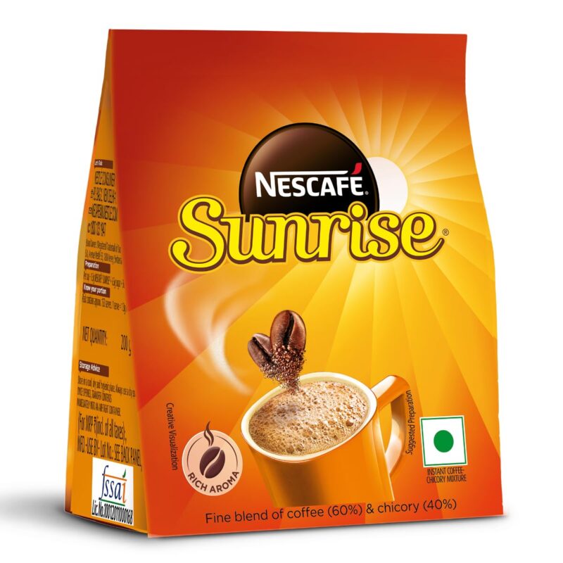 NESCAFE Sunrise Instant Coffee Powder | Strong Taste for the perfect start to your day | Coffee Chicory-Mix | 190g/200g Stabilo ( Weight may vary upwards ) - Image 8