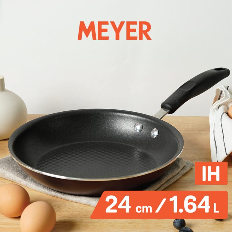 Meyer Merlot Aluminium Non-Stick Frypan | Frying Pan | Omlette pan | Fry pan with Stick Handle | Small Pan | Egg Pan | Gas and Induction Compatible| 100% Toxic Free, 24cm/ 1.64 Liters - Image 7