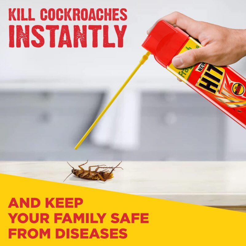Hit Crawling Insect Killer Cockroach Killer Spray (400Ml) | Instant Kill | Deep-Reach Nozzle | Fresh Fragrance.. - Image 3
