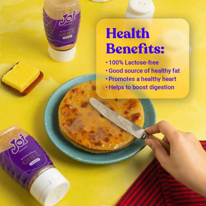 JOI Farm Caramel Cultured A2 Cow Desi Ghee 200 Ml X 1 (Brown Ghee) | Authentic Bengali Ghee | Pure Gawa Ghee | Certified and Farm-made (200 Ml) - Image 3